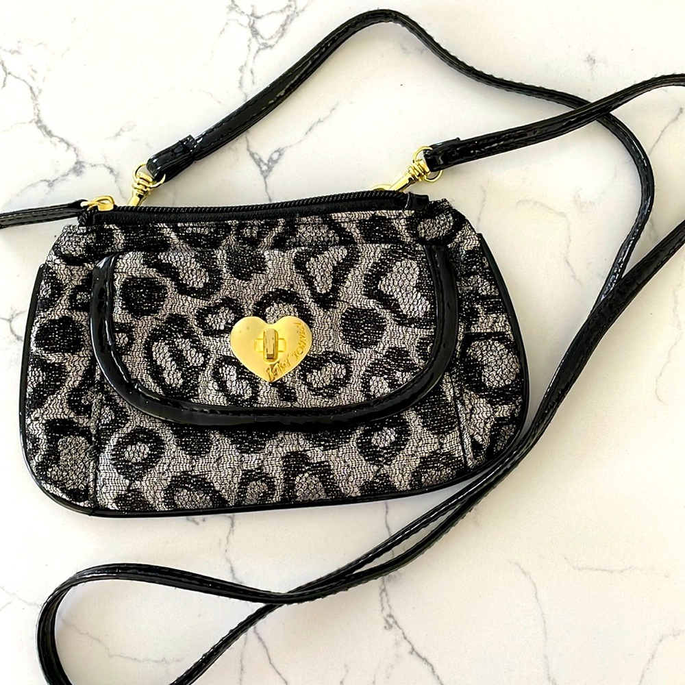 Betsey Johnson mini cross body cheetah print